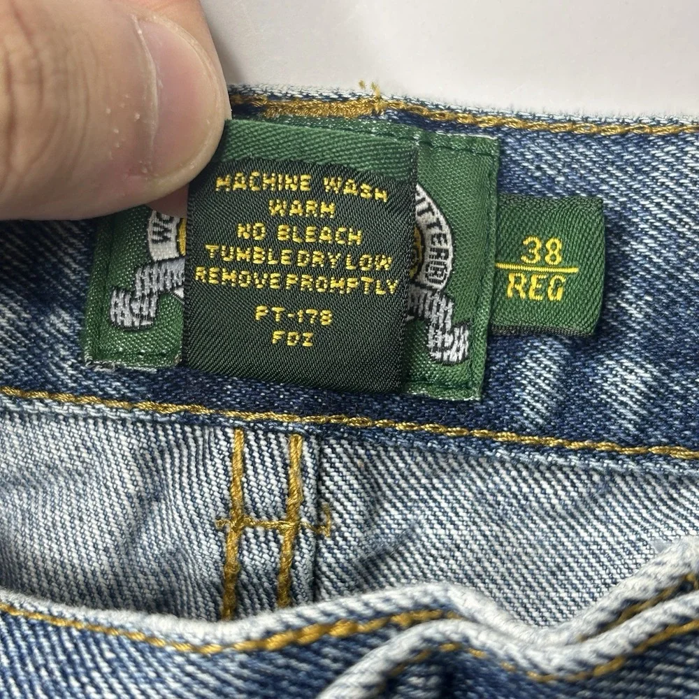 VTG Cabela's Roughneck Upland Brush Guard Blue Jeans 38 Reg Men's Size 38x30 Y2K